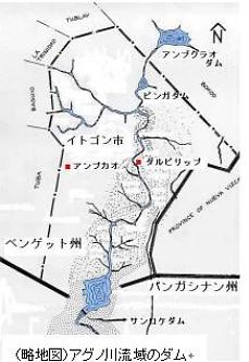 アグノ川流域のダム